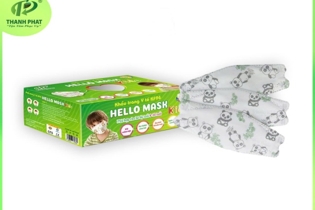 Khẩu Trang Em Bé Hello Kids KF94 ( Họa Tiết Khỉ Ăn Chuối - 50 cái/hộp )